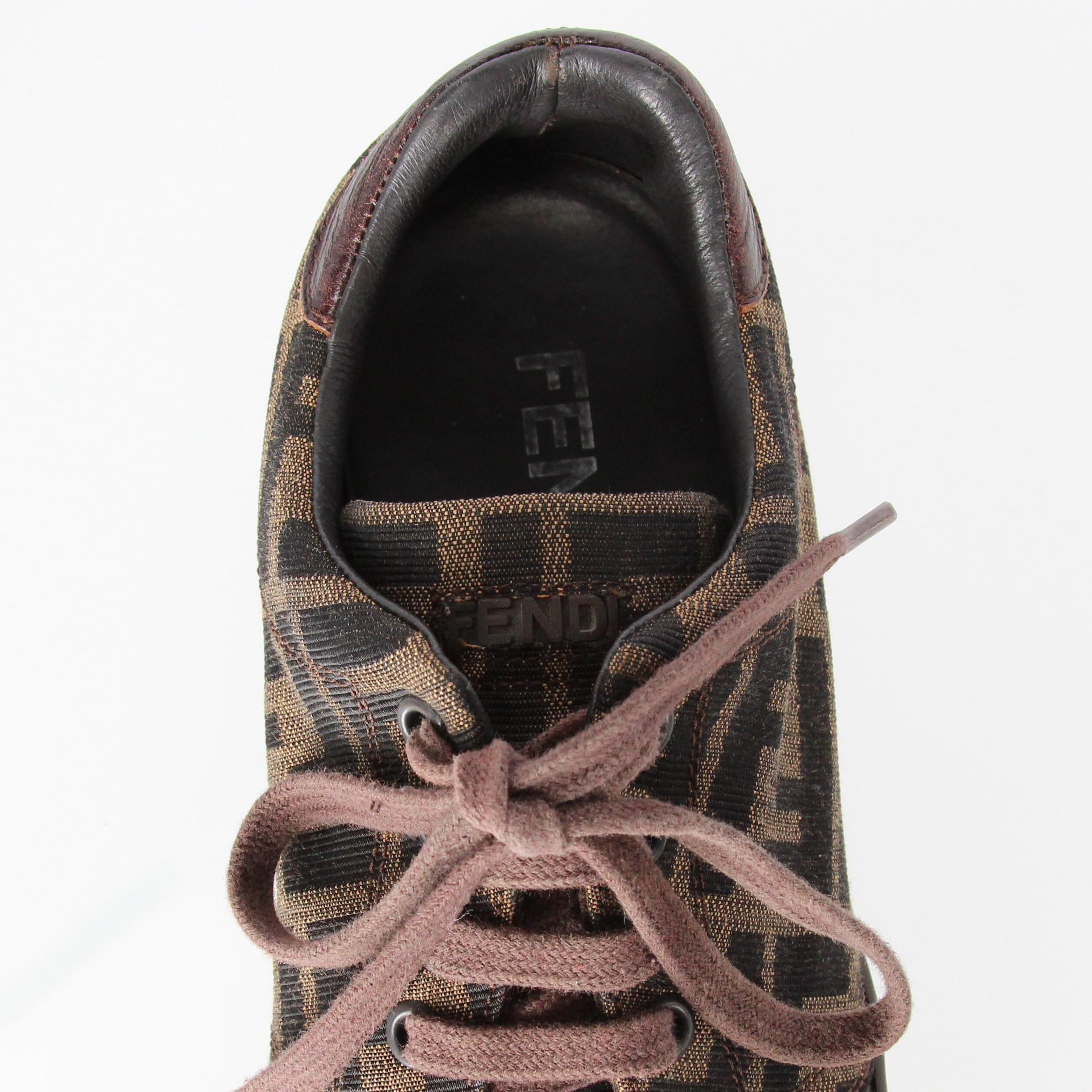 2000s Fendi Monogram Lace-up Shoes 5