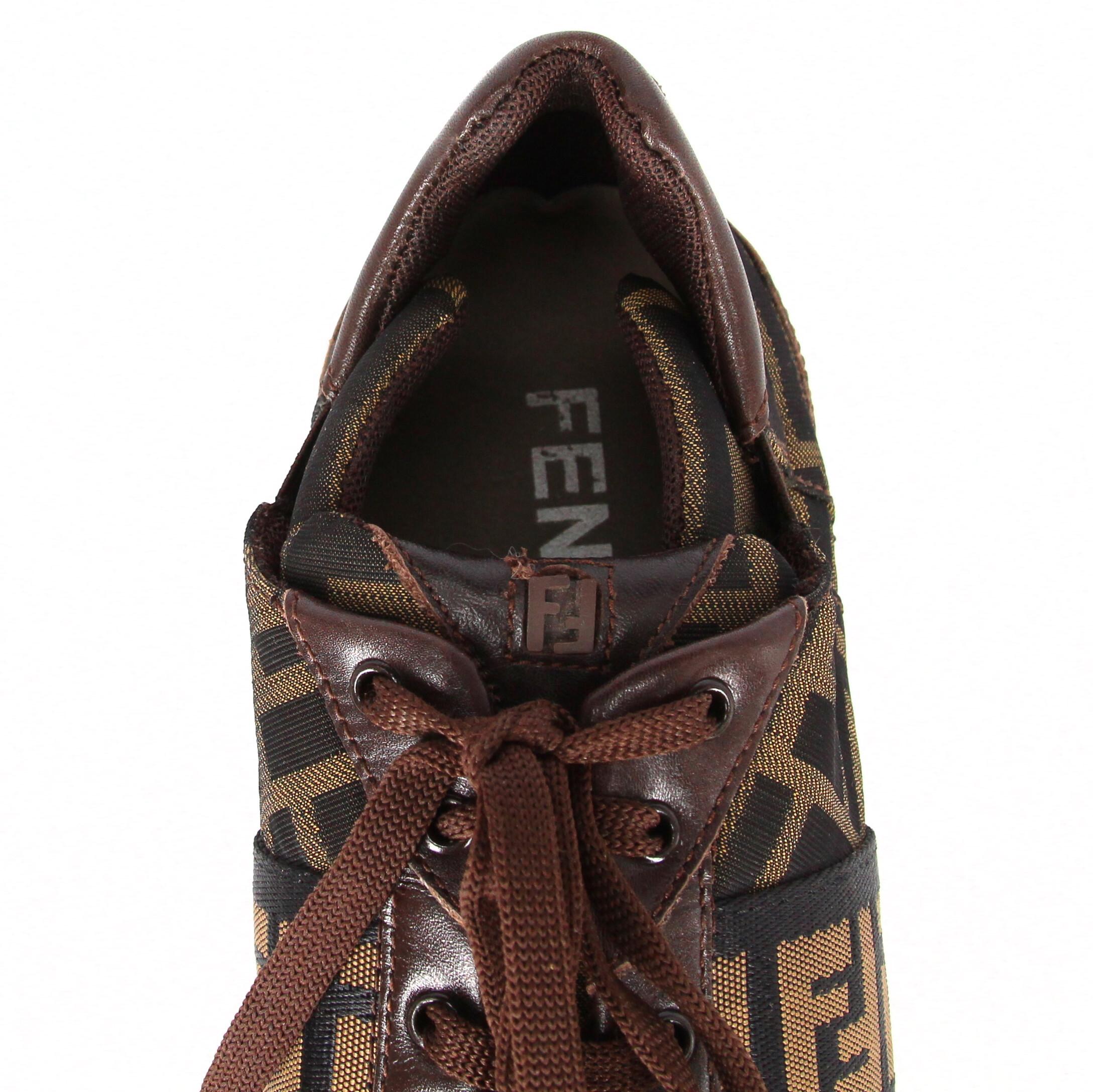 2000s Fendi Monogram Lace-Up Shoes 5