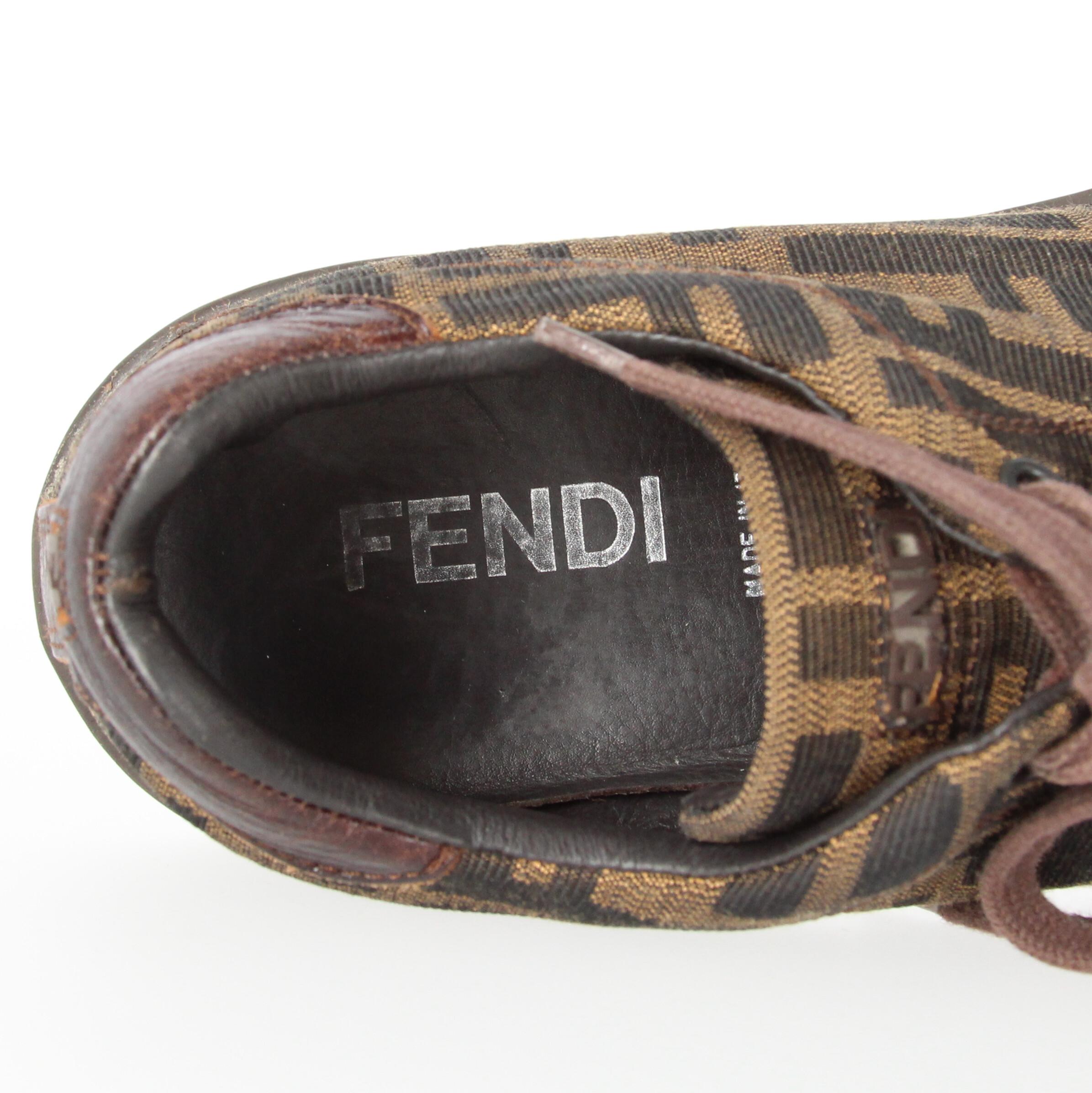 2000s Fendi Monogram Lace-up Shoes 7