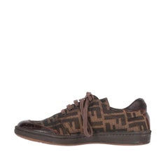 2000er Fendi Monogramm Schnürschuhe mit Schnürung