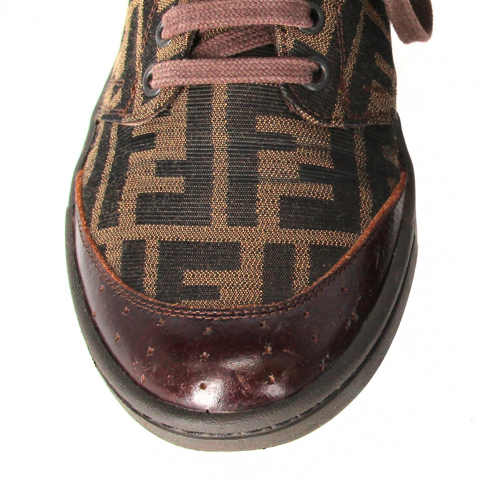 2000s Fendi Monogram Lace-up Shoes 3