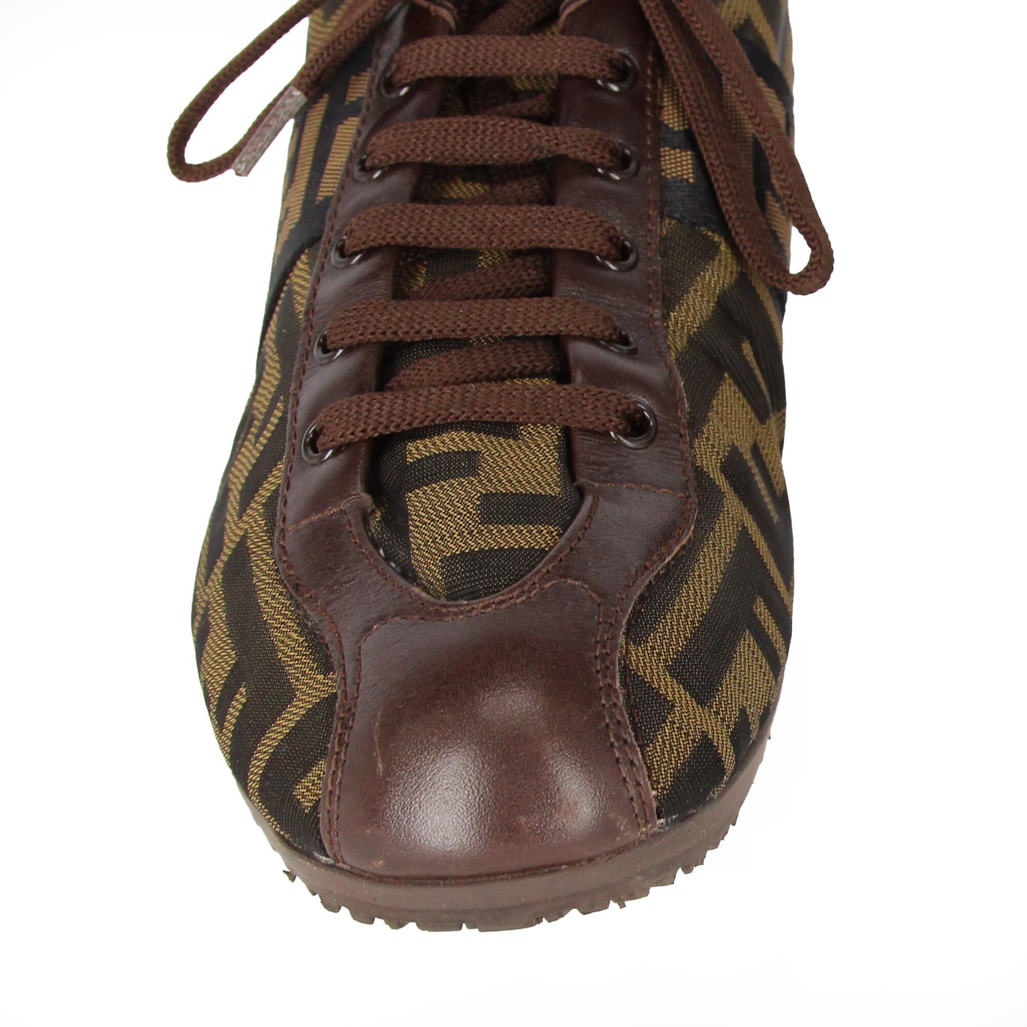 2000s Fendi Monogram Lace-Up Shoes 2