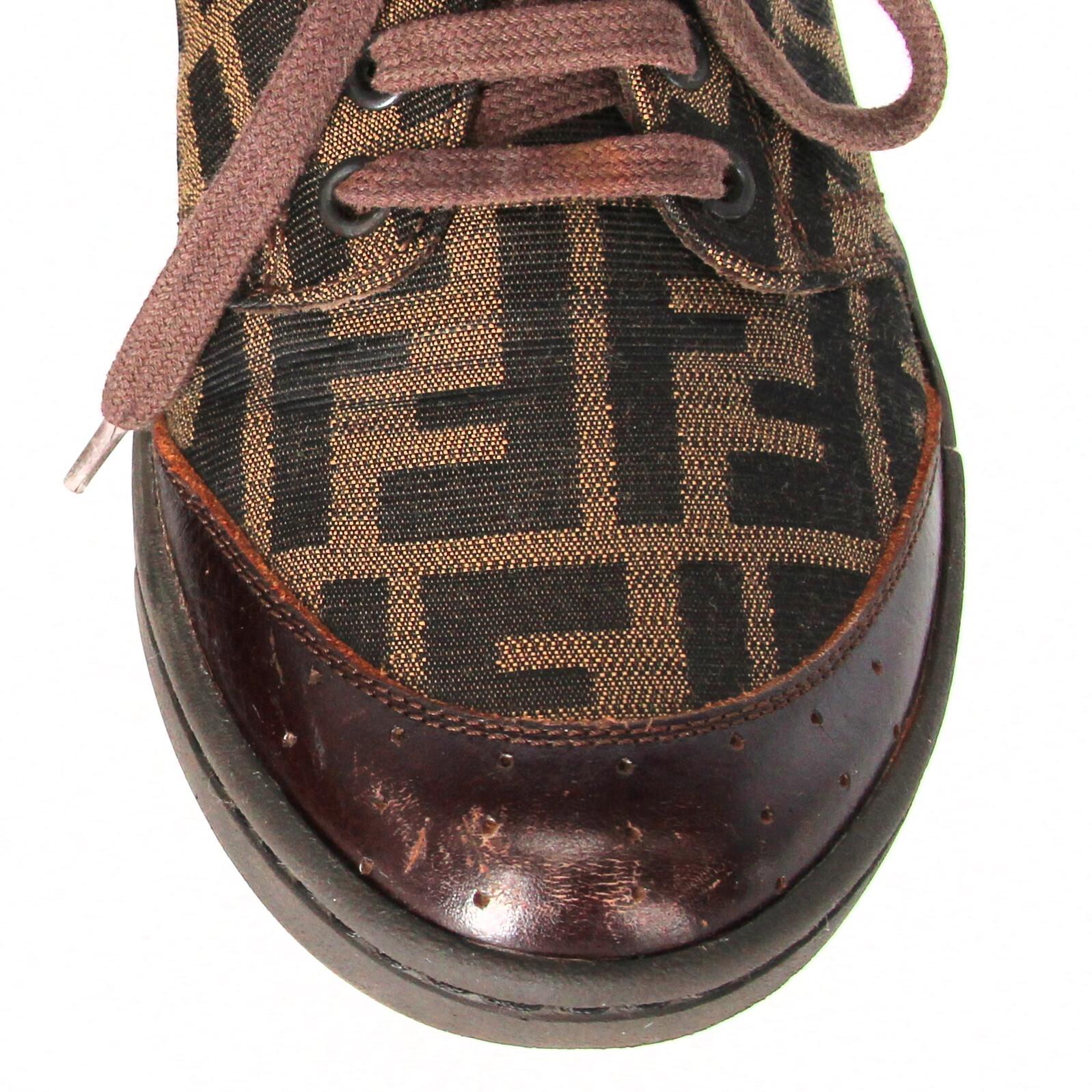 2000s Fendi Monogram Lace-up Shoes 4