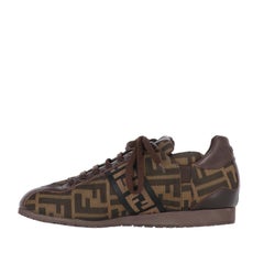 2000s Fendi Monogram Lace-Up Sneakers Shoes