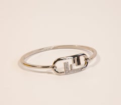 2000s Fendi O’Lock Bracelet with Palladium Finish