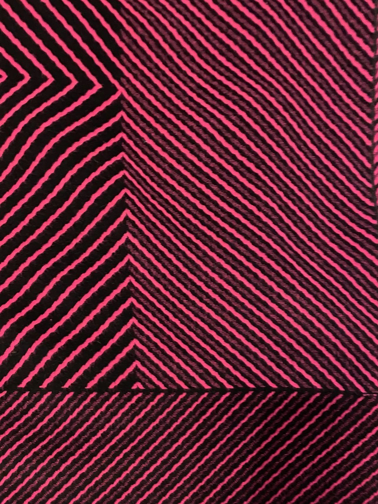 2000s Fendi Pink Striped Wool Maxi Scarf Shawl  1