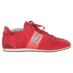 2000s Fendi Red Lace-up Shoes