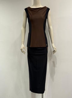 2000s Fendi stretch top and long skirt set