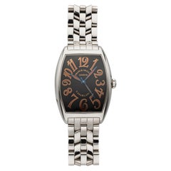 2000s Franck Muller Casablanca 2852 Stainless Steel Black Dial Automatic 31 mm