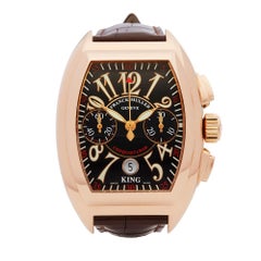 2000s Franck Muller King Conquistador Rose Gold 8005 CC Wristwatch