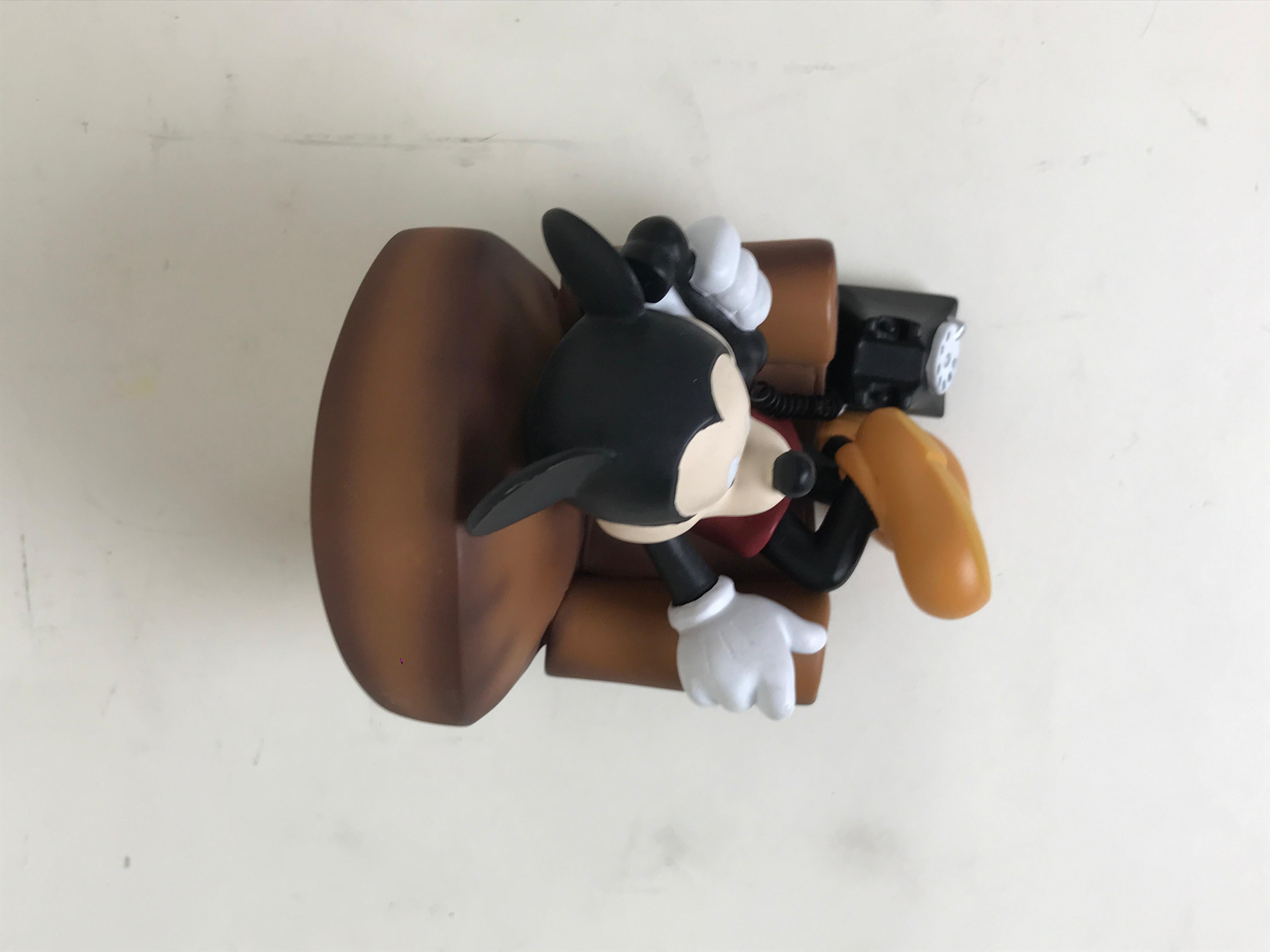Resin 2000s French Walt Disney Mickey Mouse on Club Chair by Demons & Merveilles For Sale
