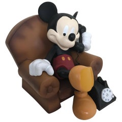 2000s French Walt Disney Mickey Mouse on Club Chair by Demons & Merveilles
