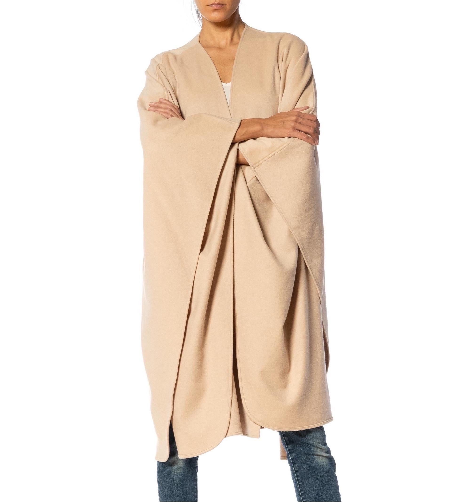 2000S GENNY Beige Cashmere Shawl For Sale 5