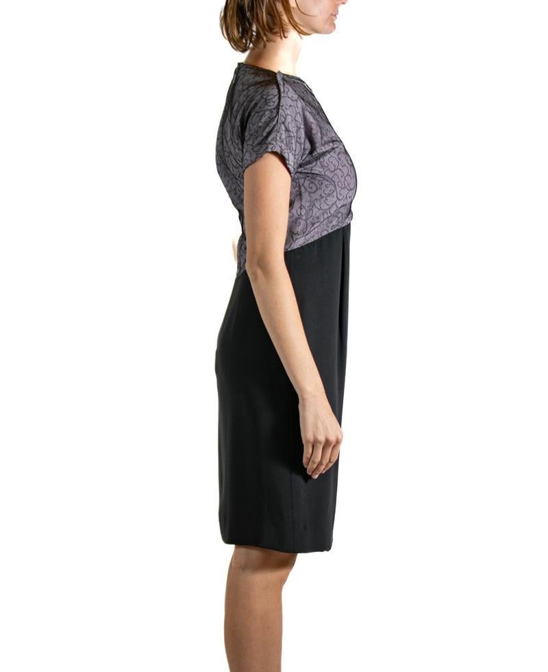 Women's 2000S GEOFFREY BEENE Pink & Black Silk Lace Cocktail Dress For Sale