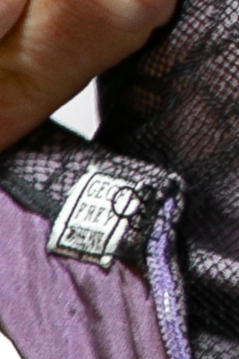 2000S GEOFFREY BEENE Pink & Black Silk Lace Cocktail Dress For Sale 3
