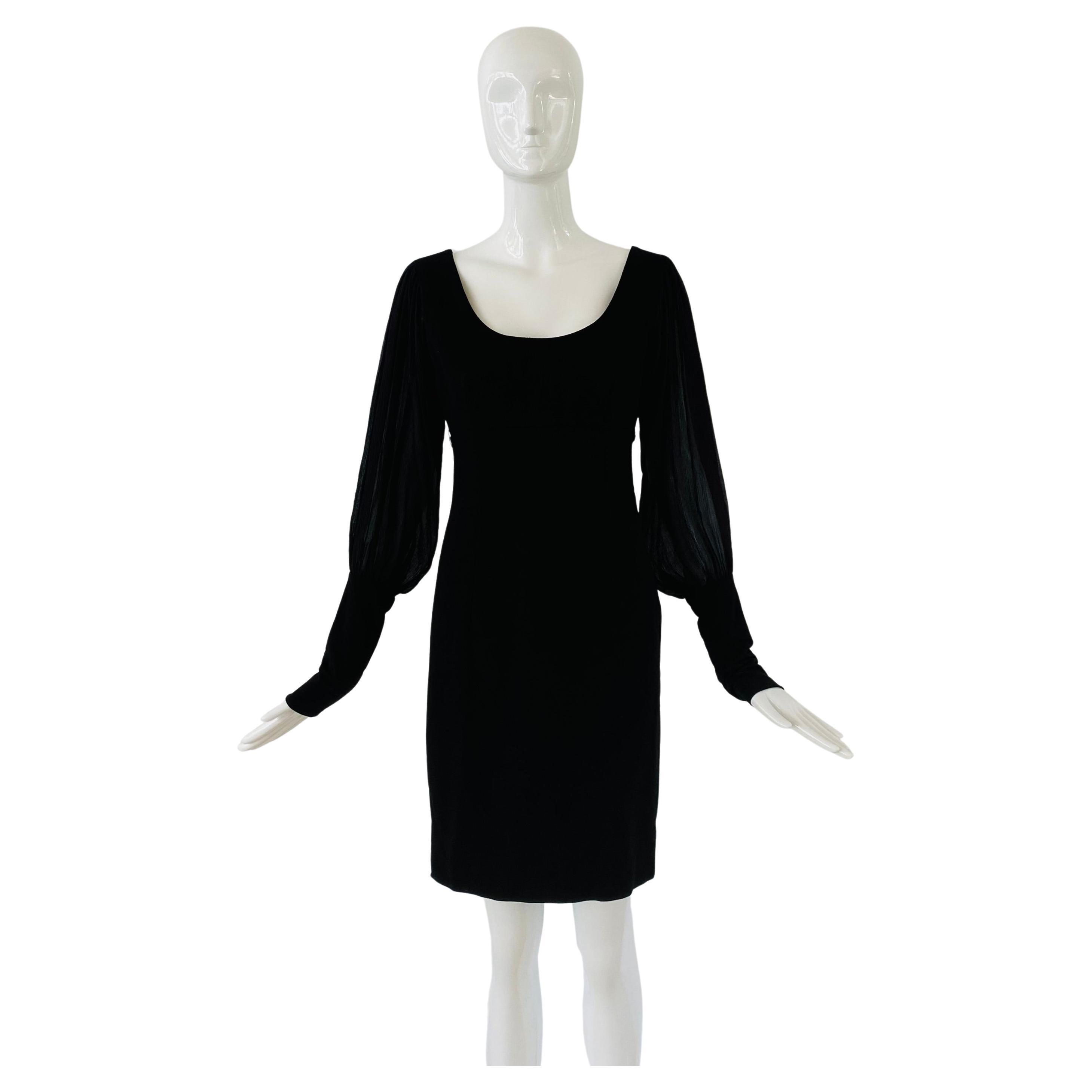 2000s Gianfranco Ferré Black Long Sleeve Dress  For Sale