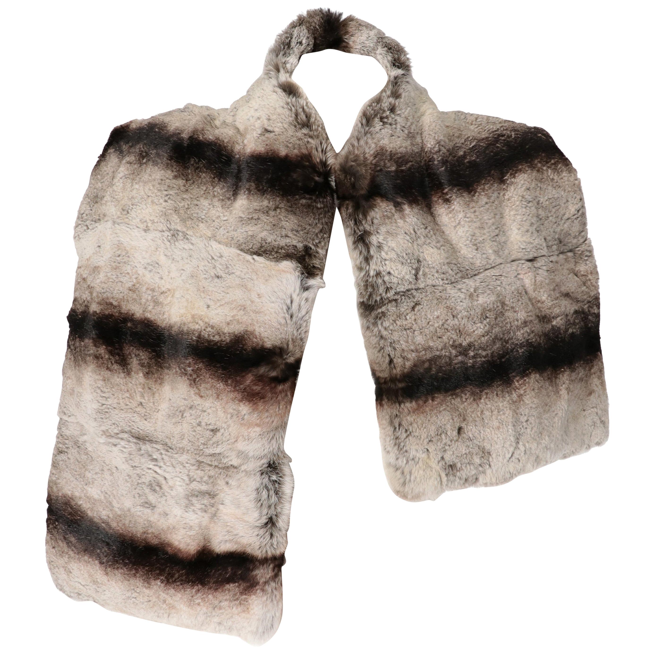 2000s Gianfranco Ferrè Chinchilla Fur Scarf For Sale