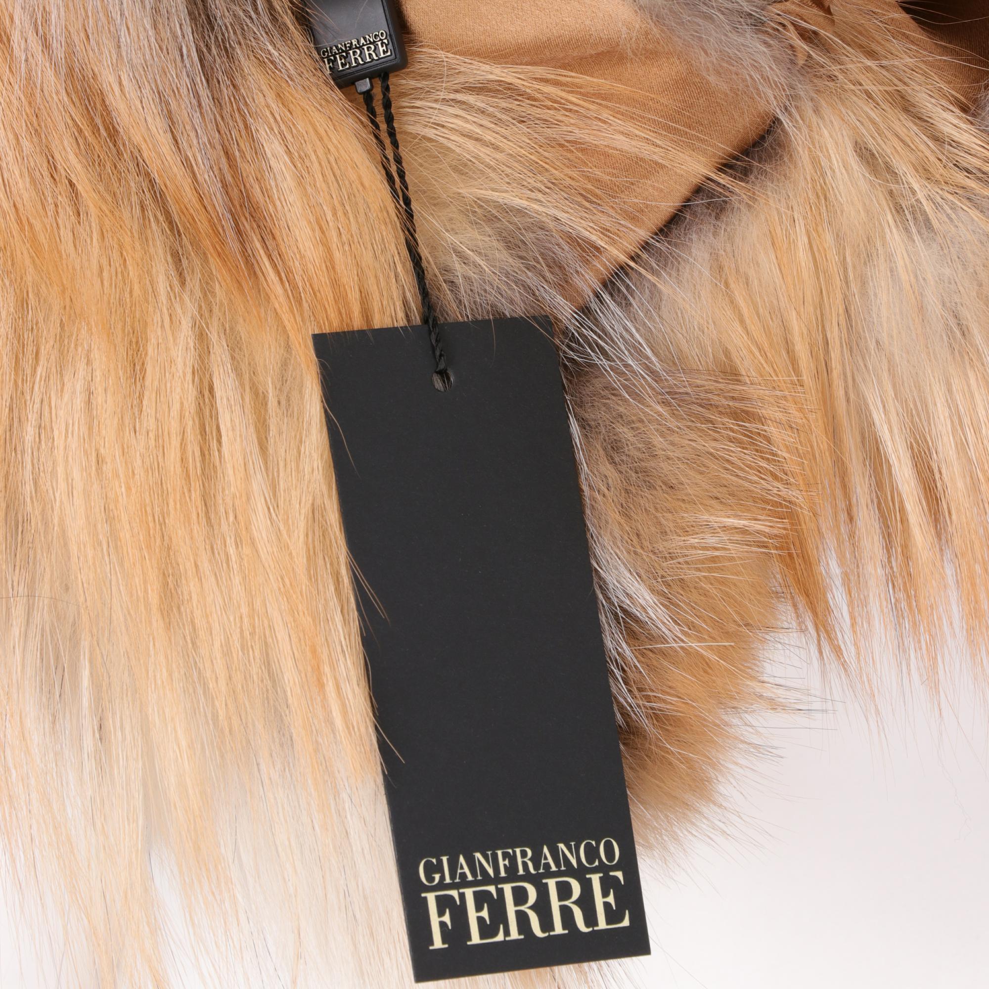  2000s Gianfranco Ferrè Golden Fox Fur Cape 1