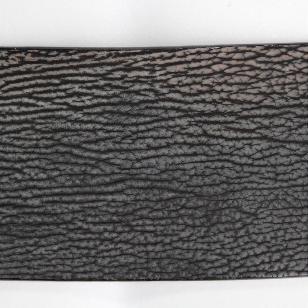 Black 2000s Gianfranco Ferré grey and black embossed leather belt