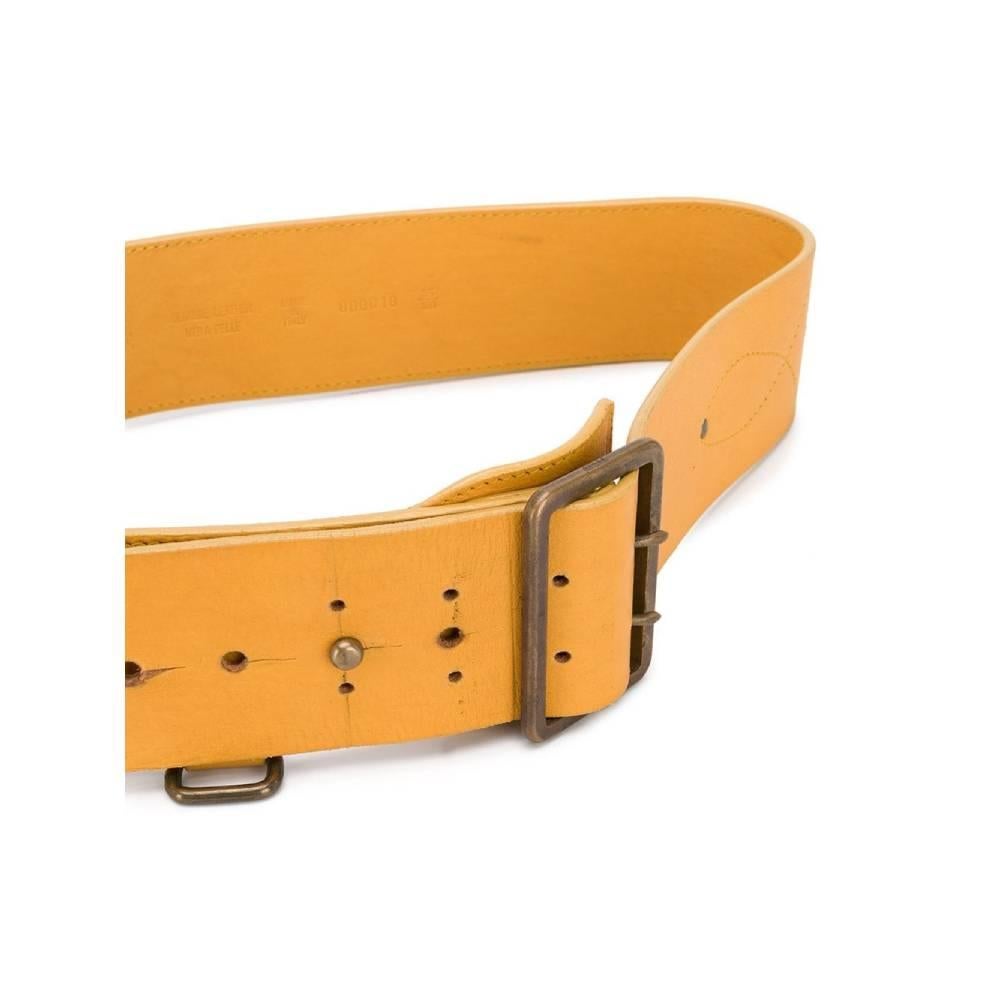 Orange 2000s Gianfranco Ferré Leather Belt For Sale