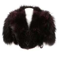 2000s Gianfranco Ferrè  Purple Fox Fur Cape
