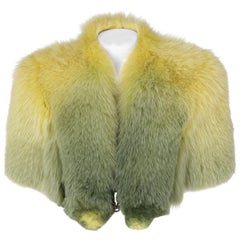 2000s Gianfranco Ferré Shadow Degradé Fox Fur Cape