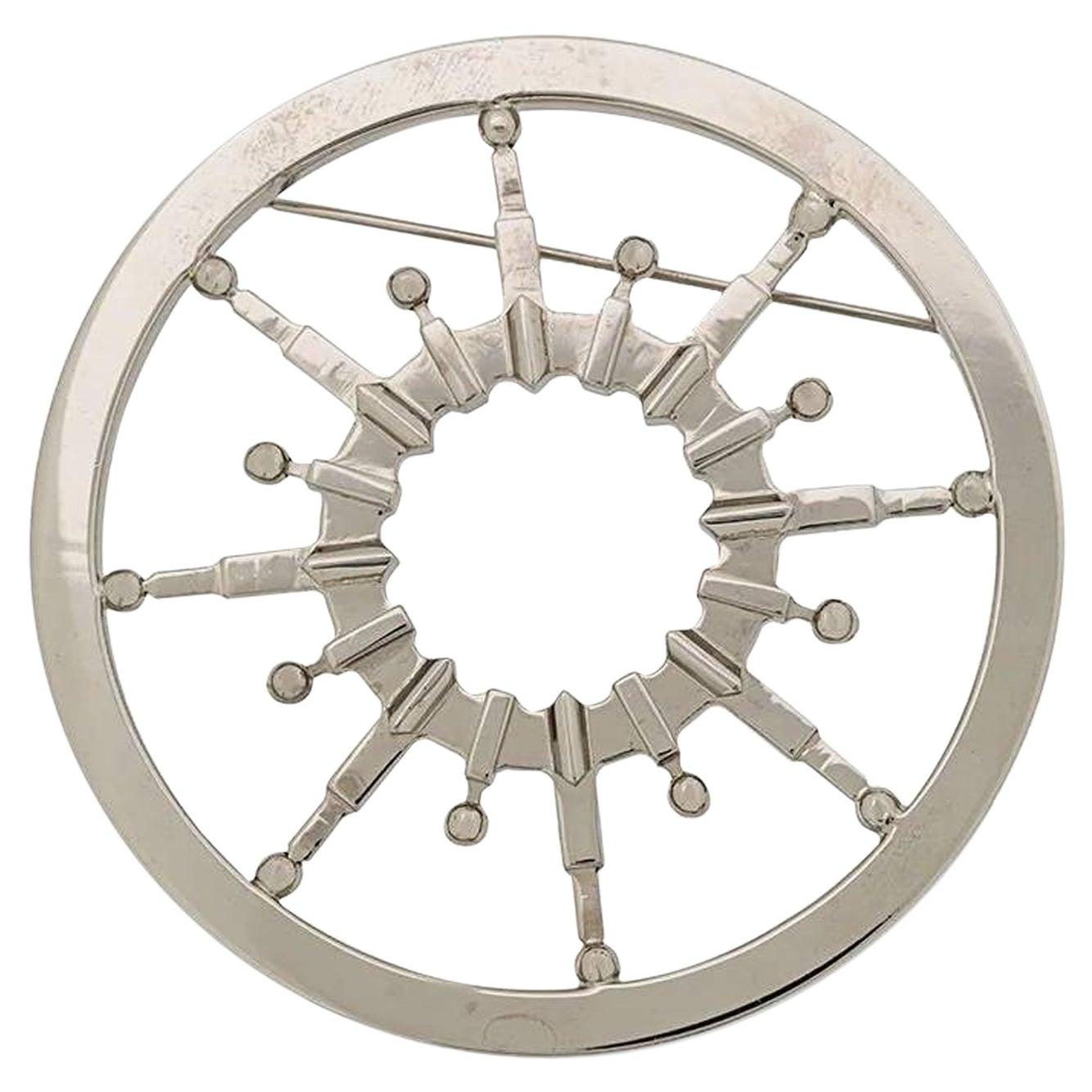 2000s Gianfranco Ferré Ship's Wheel Brooch