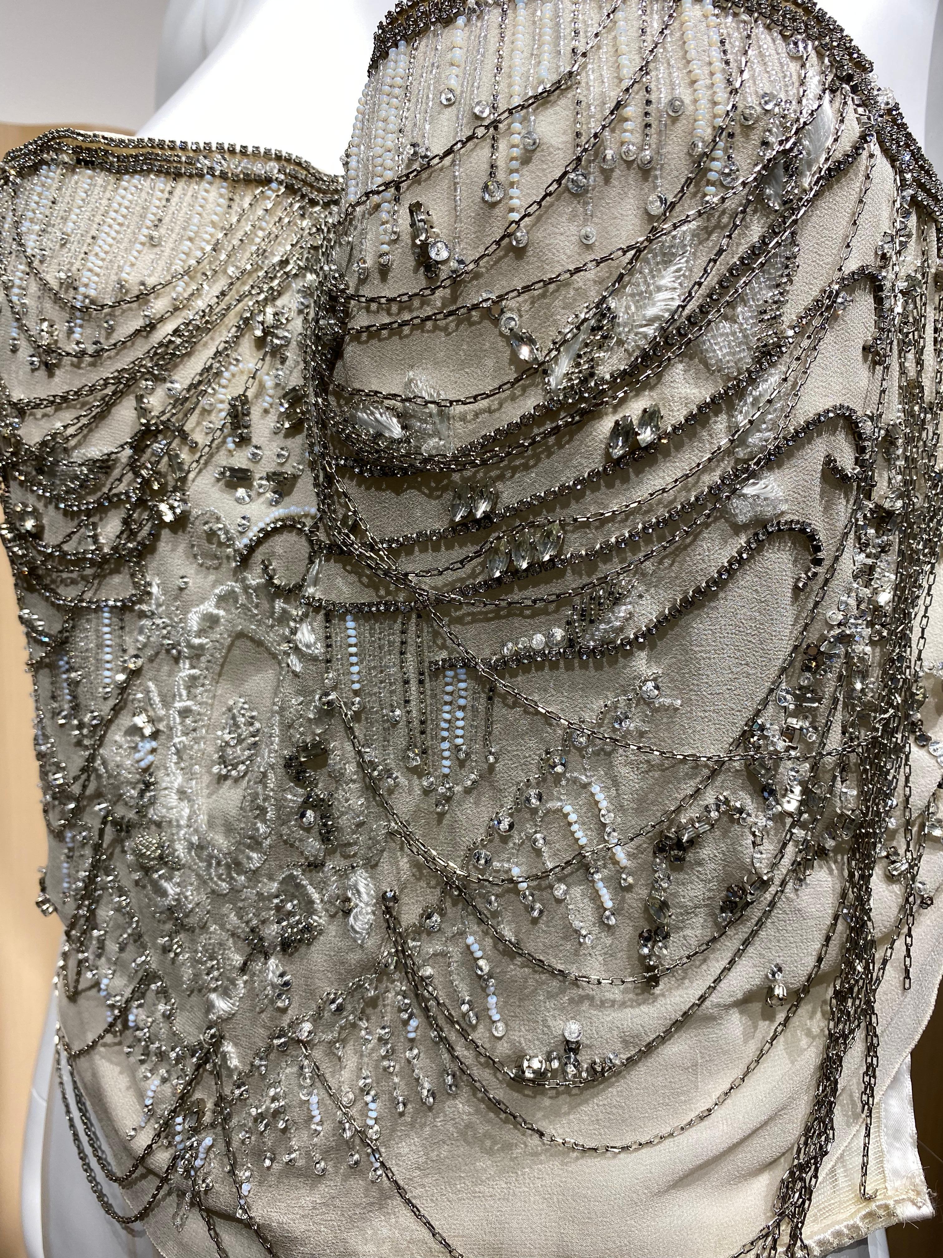 Bustier de soirée orné de soie Gianfranco Ferre des années 2000 Excellent état - En vente à Beverly Hills, CA