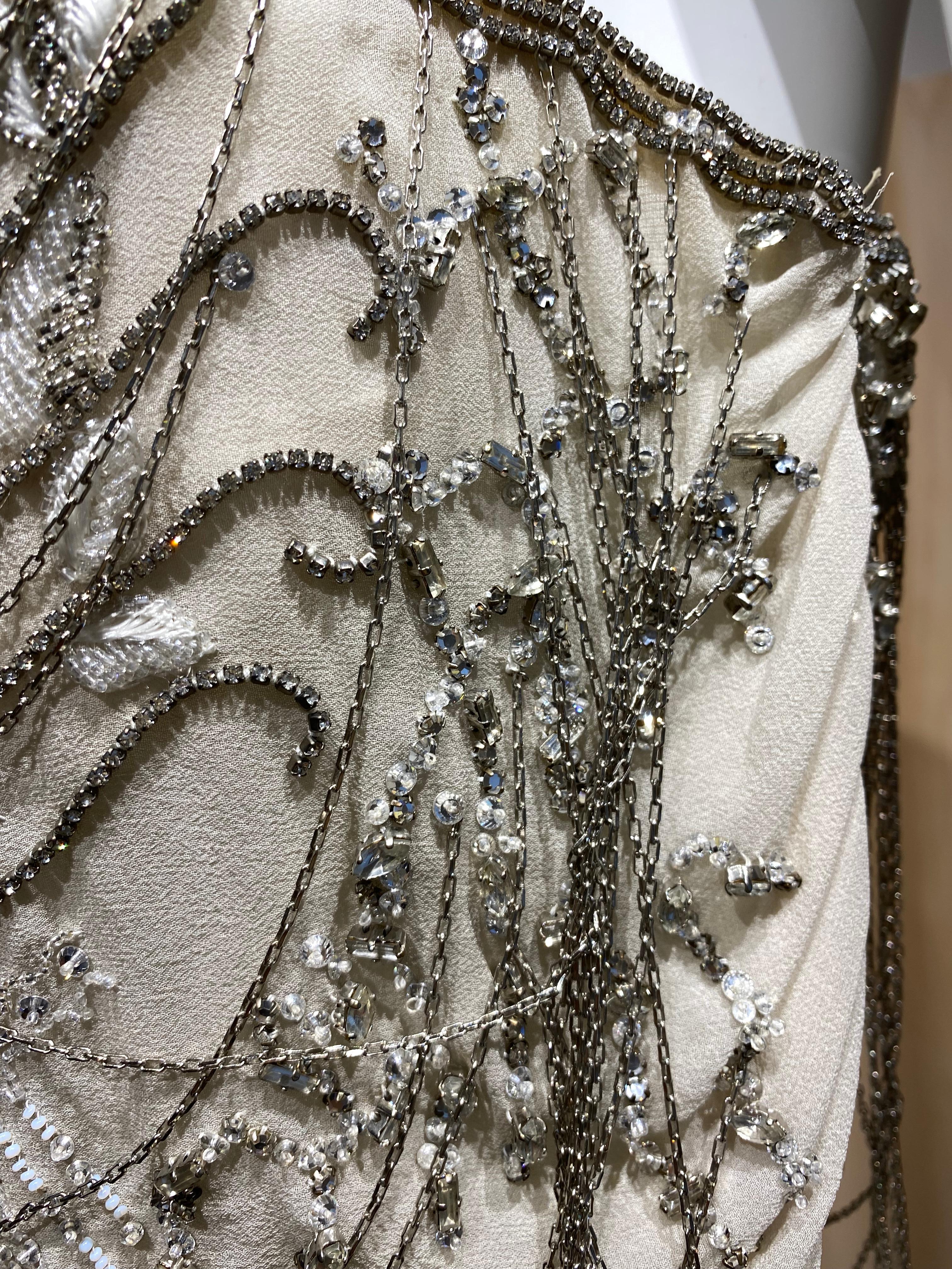 Women's 2000s Gianfranco Ferre Silk Embellished Evening Bustier  For Sale