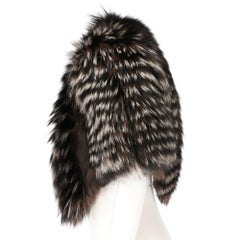 2000s Gianfranco Ferrè Silver Fox Fur Cape