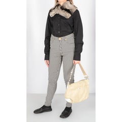 2000s Gianfranco Ferrè Striped Chinchilla Fur Scarf