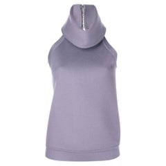 2000s Gianfranco Ferré Vintage lilac and black wool tank top