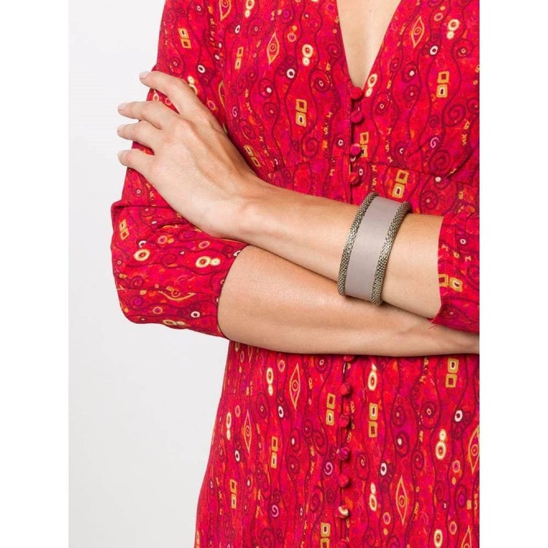 2000s Gianfranco Ferré Vintage metal rigid bangle For Sale at 1stDibs