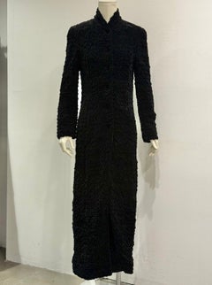 2000s Giorgio Armani astrakhan mandarin long coat