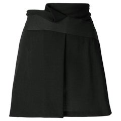 2000s Giorgio Armani Black Wool Skirt