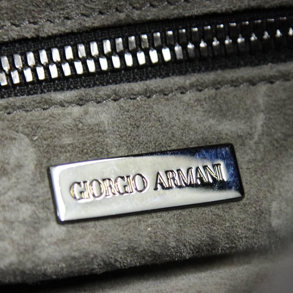 2000er Giorgio Armani braune Krokoledertasche 4