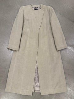 2000s Giorgio Armani greige minimalist coat