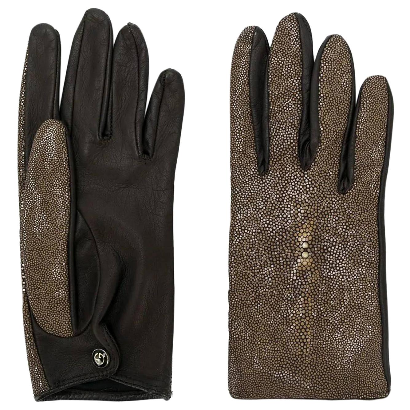 2000s Giorgio Armani Leather Gloves