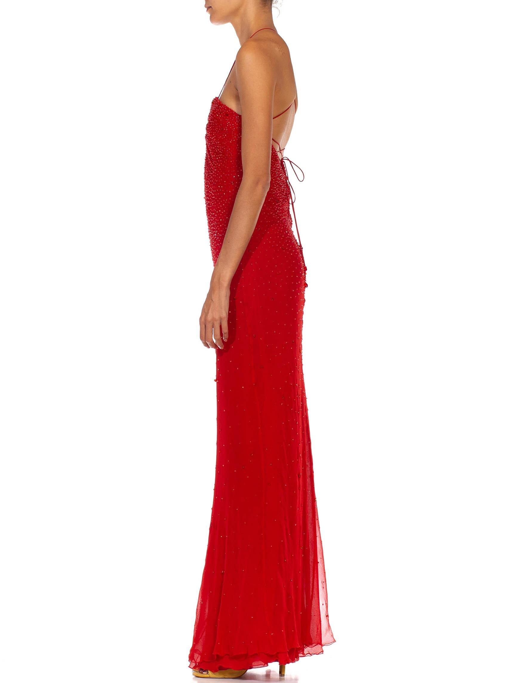 red armani dress