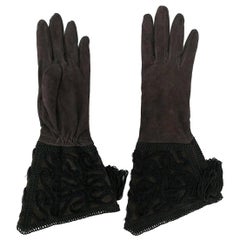 2000s Giorgio Armani Suede Gloves