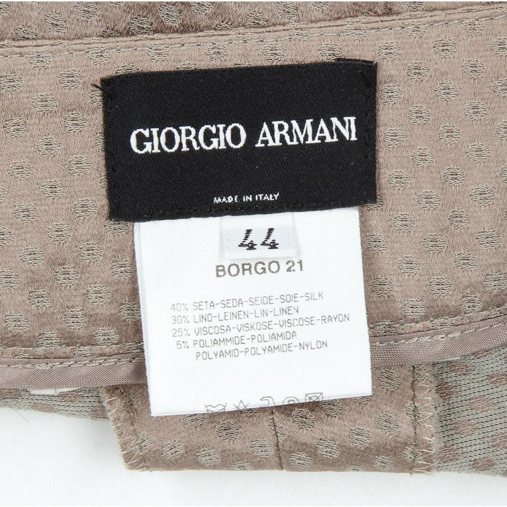 2000s Giorgio Armani Vintage grey wide leg grey silk trousers 1