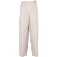 2000s Giorgio Armani Vintage grey wide leg grey silk trousers