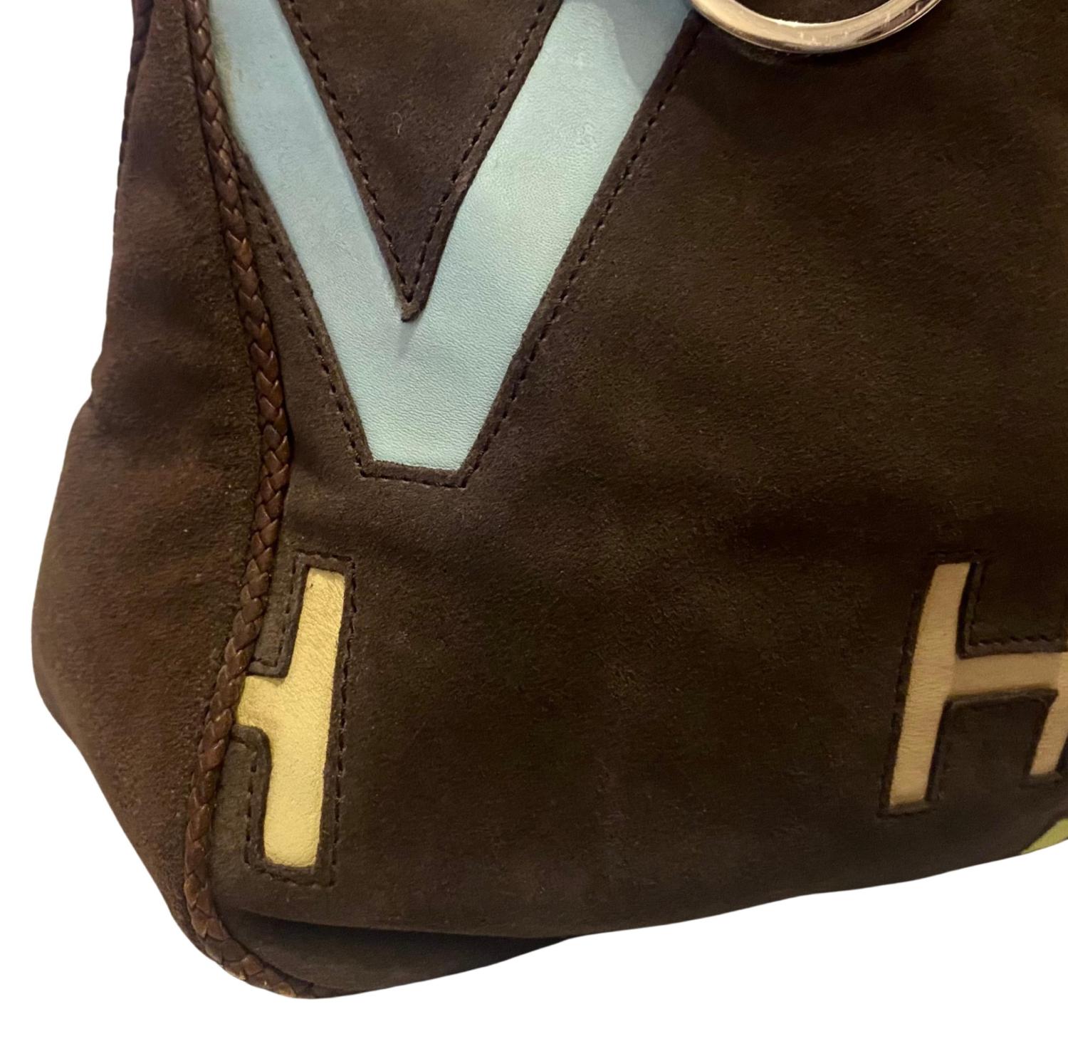 Borsa Tote anni 2010 Givenchy in pelle scamosciata marrone con lettere In condizioni buone a London, GB