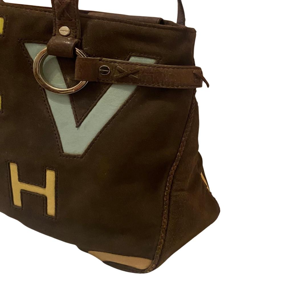 Borsa Tote anni 2010 Givenchy in pelle scamosciata marrone con lettere 3