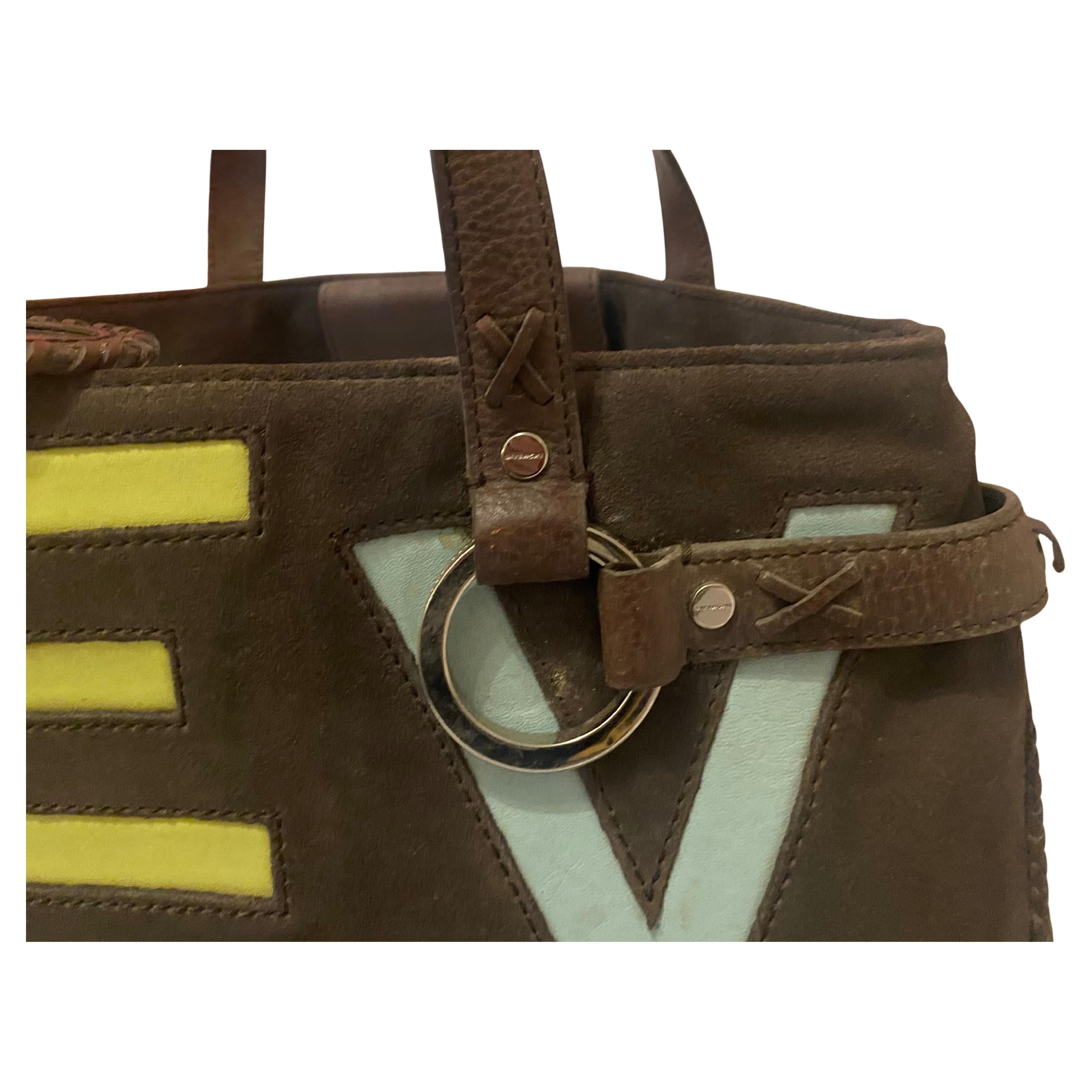 Borsa Tote anni 2010 Givenchy in pelle scamosciata marrone con lettere 4