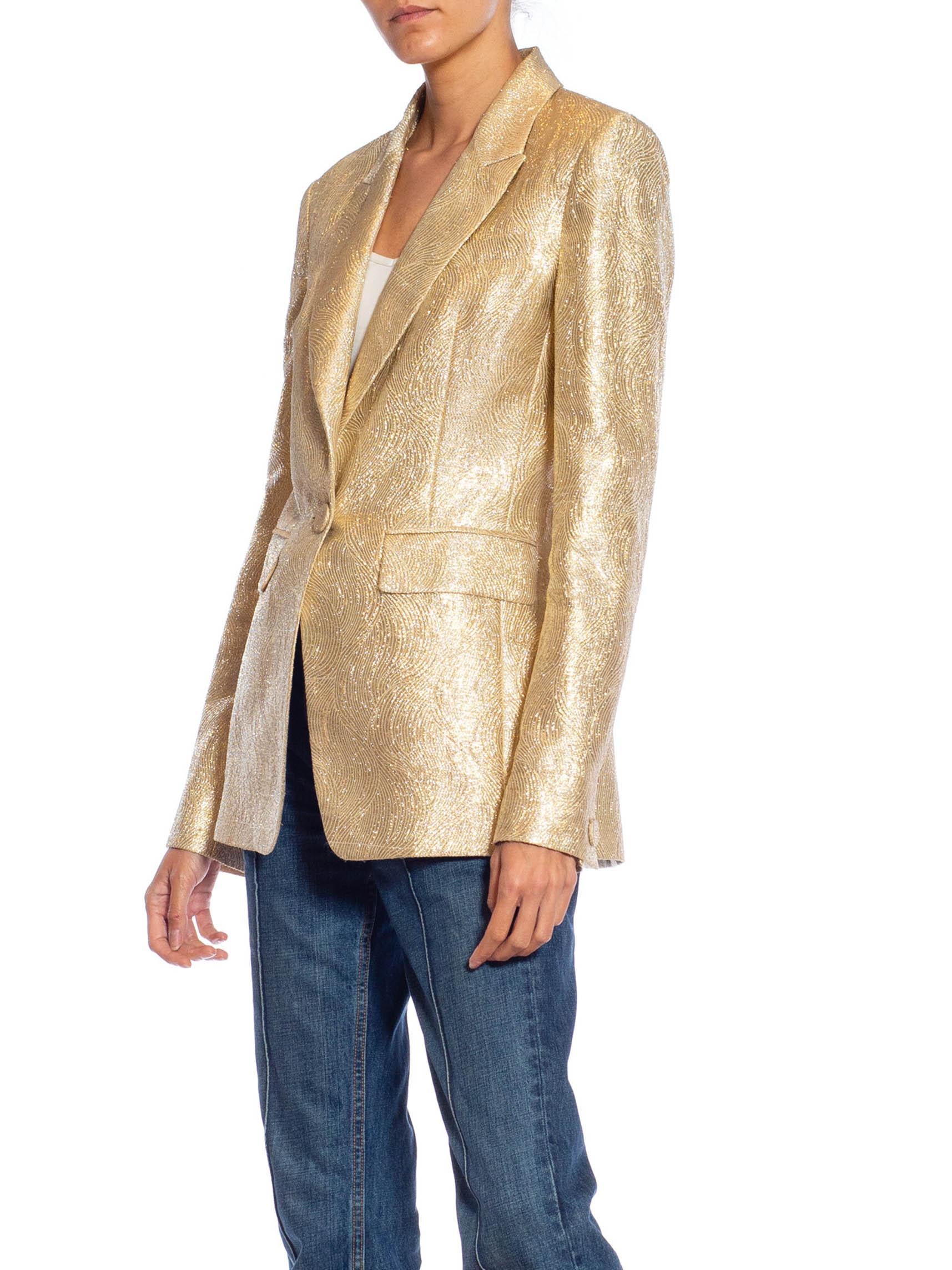 metallic gold blazer