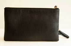 2000s Gucci Bamboo Black Leather Clutch