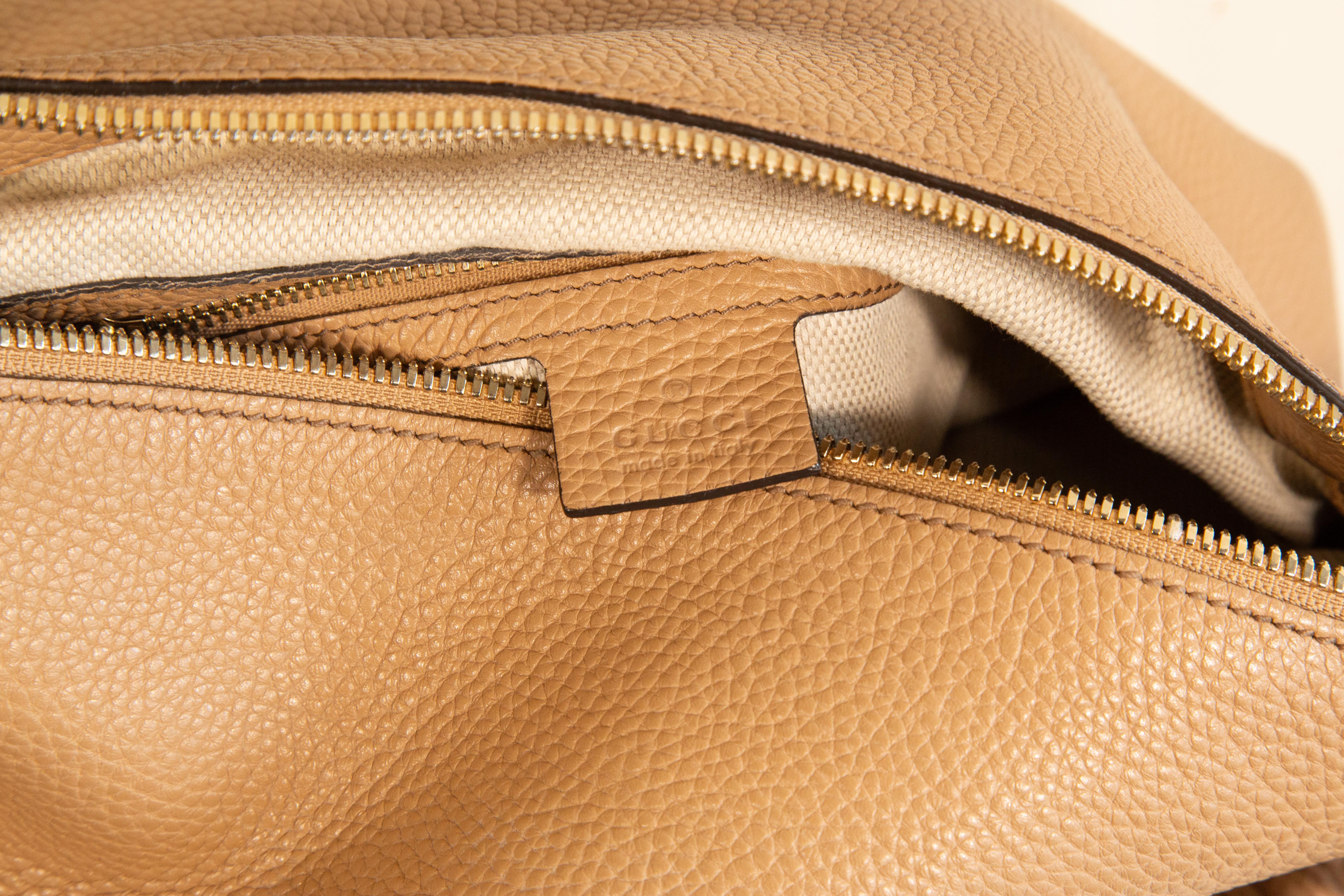 Borsa convertibile SOHO degli anni 2000 di Gucci in pelle beige in vendita 7