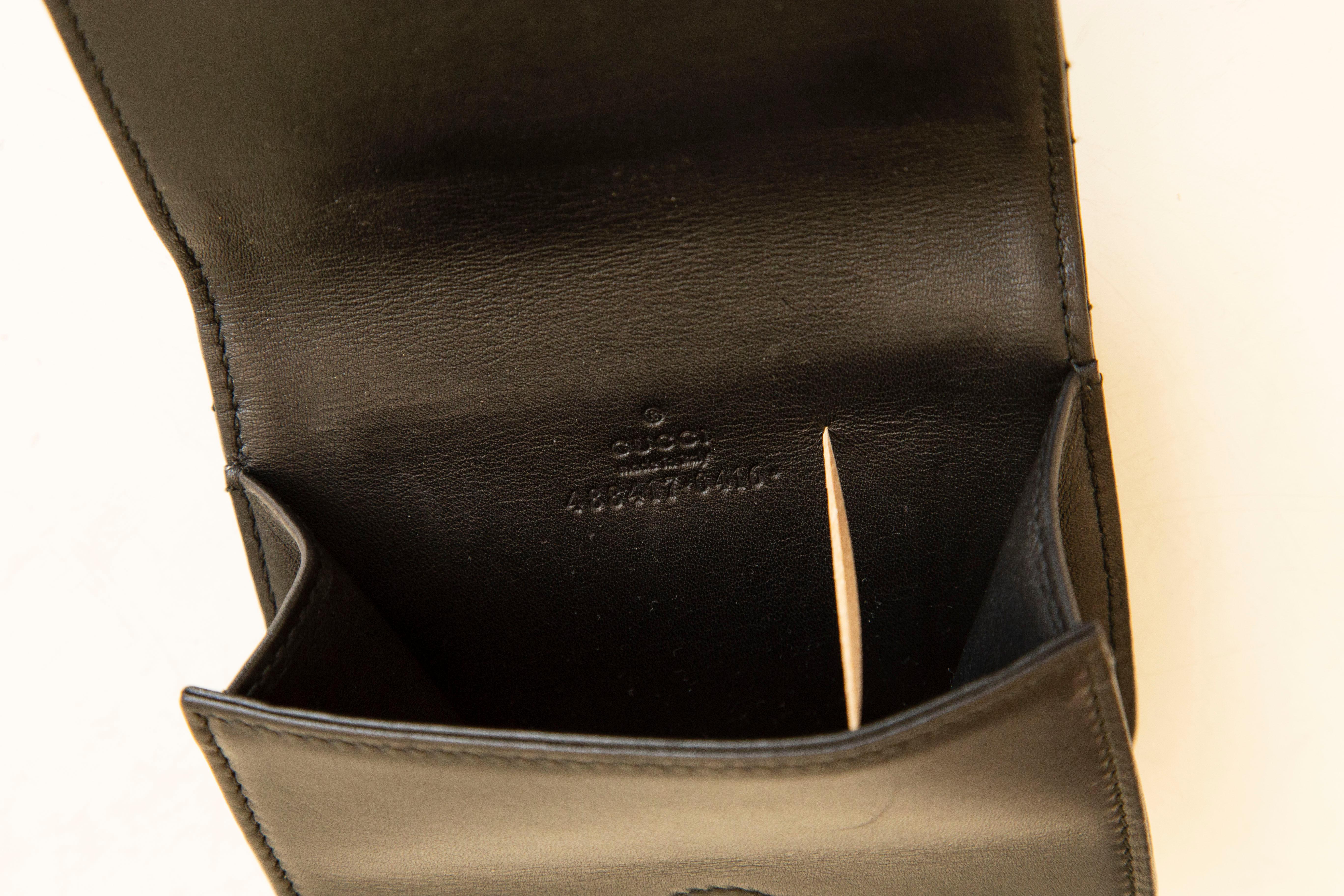 2000s Gucci Black Leather 'GG Marmont' Quilted Belt Pouch For Sale 5