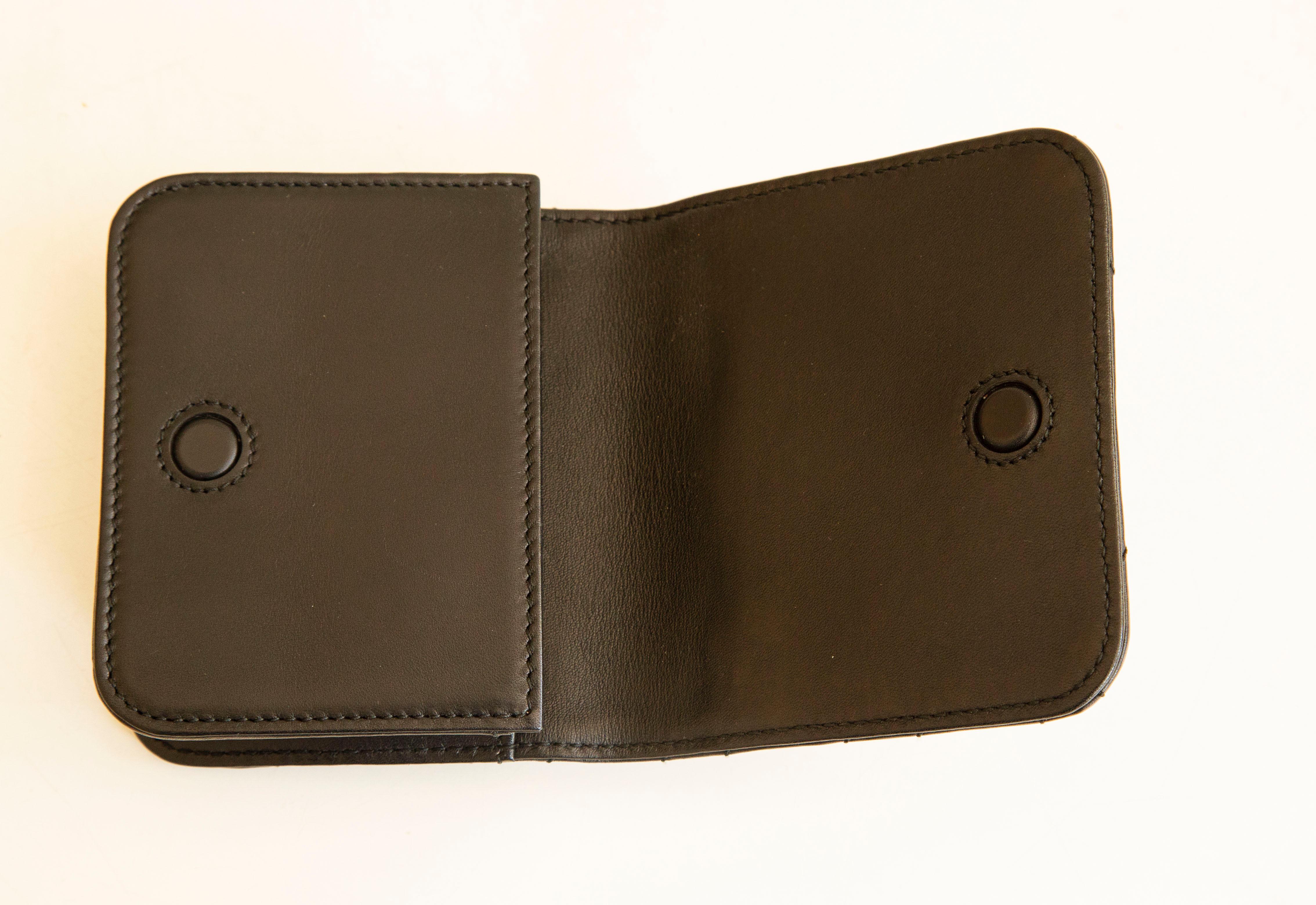 2000s Gucci Black Leather 'GG Marmont' Quilted Belt Pouch For Sale 4